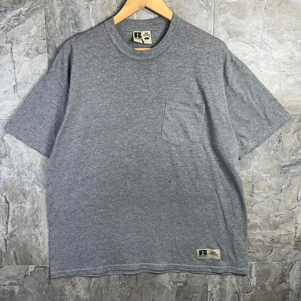 Vintage 00s  Russell Athletic Shirt Mens Large Pro Pocket Tee Heavyweight 2004